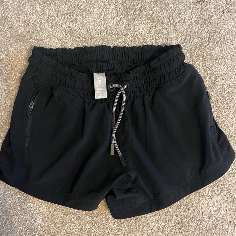 Girls Athleta black shorts size M 8-10